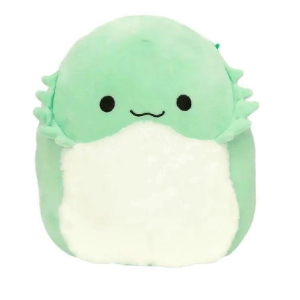 Squishmallows - Abe the Bearded Dragon, 12 Inch, Green with Blue Stripes on Back